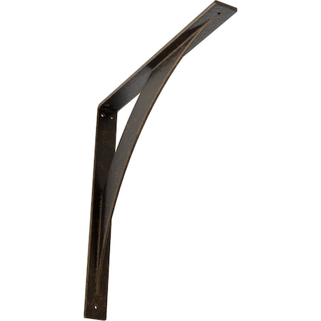 Ekena Millwork Legacy Steel Bracket, Antiqued Brass 2"W x 20"D x 20"H BKTM02X20X20LEABS